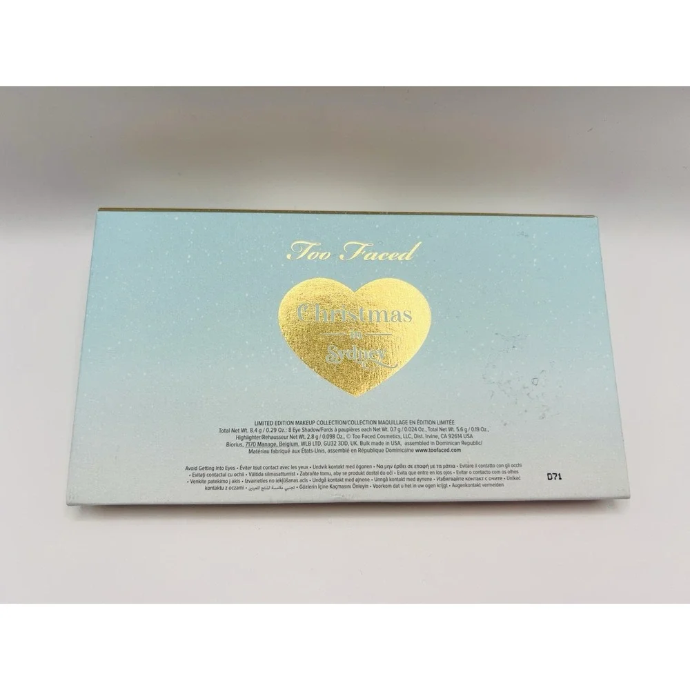 Too Faced Christmas In Sydney Face Eyeshadow Blush Palette‎ Holiday Edition 2021